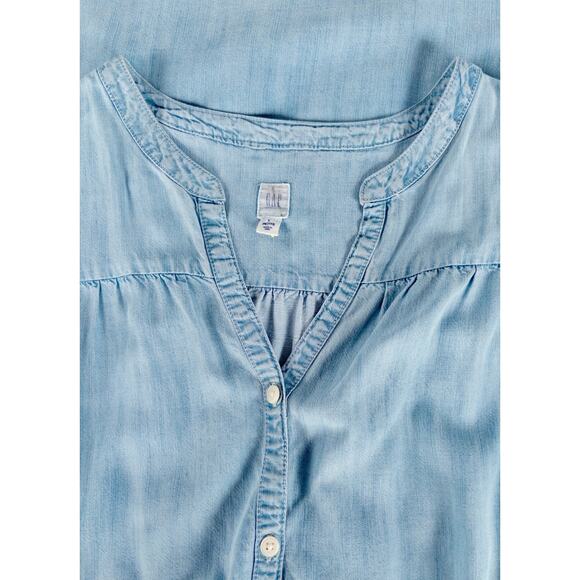 Gap Sleeveless Denim Dress Mini Blue Jean Sheath Tank Simple LARGE Petite Boho - Picture 8 of 11